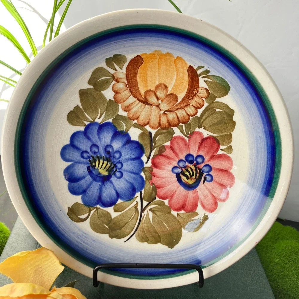 ZF Kolo Wall Plate Wloclawek 6.75in Multicolor Hand Painted Polish Folk Art